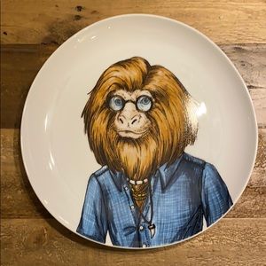 West Elm Dapper Animal Plate Monkey